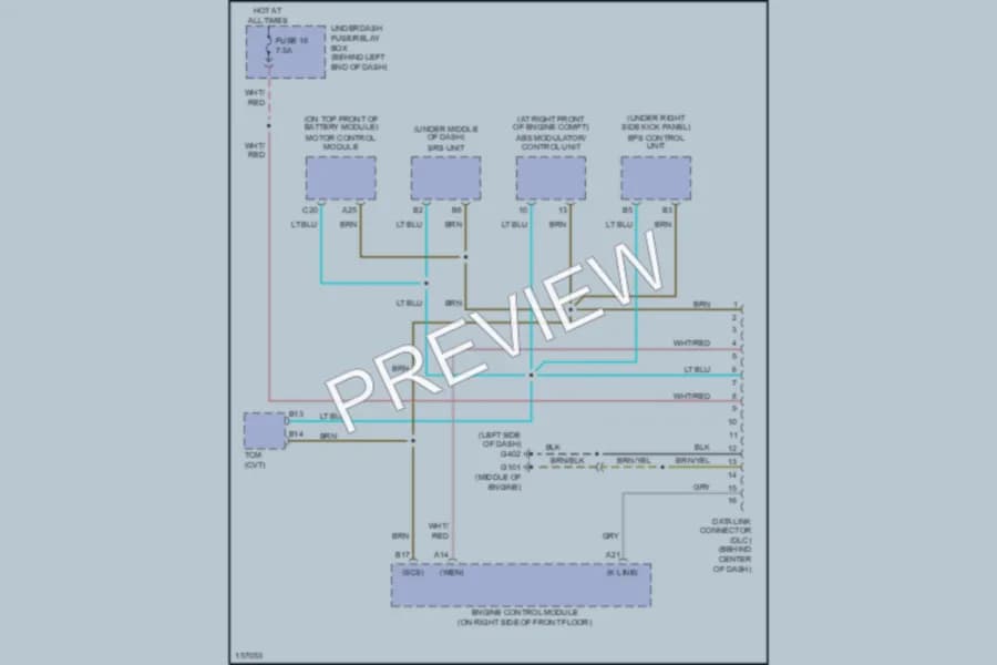 2002 Honda Insight Computer Data Lines wiring diagram preview