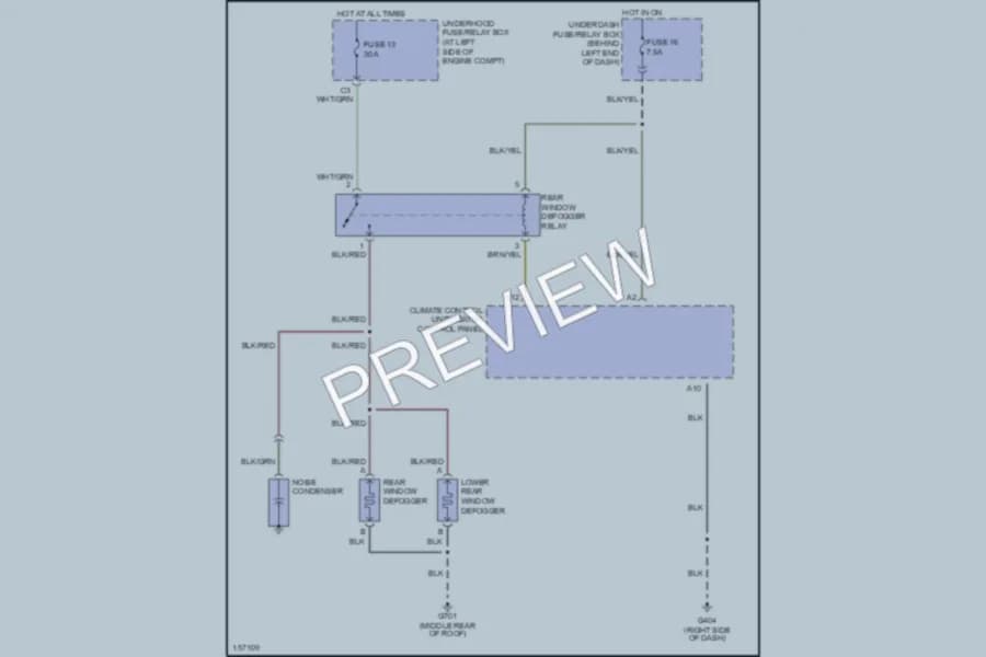 2002 Honda Insight Defoggers wiring diagram preview