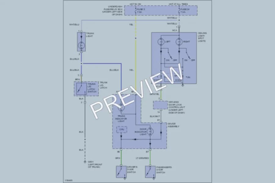 2002 Honda S2000 Interior Lights wiring diagram preview