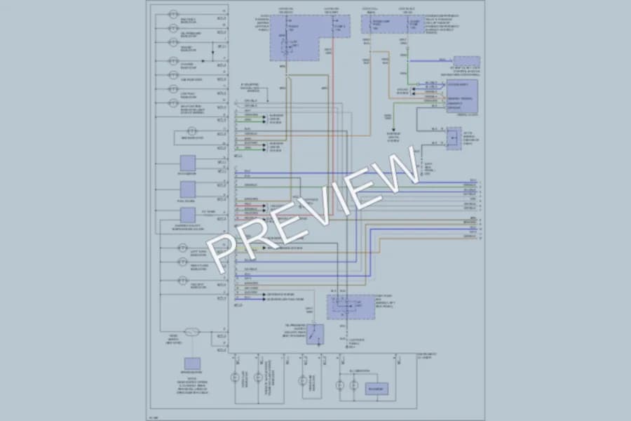 2002 Hyundai Accent Instrument Cluster wiring diagram preview