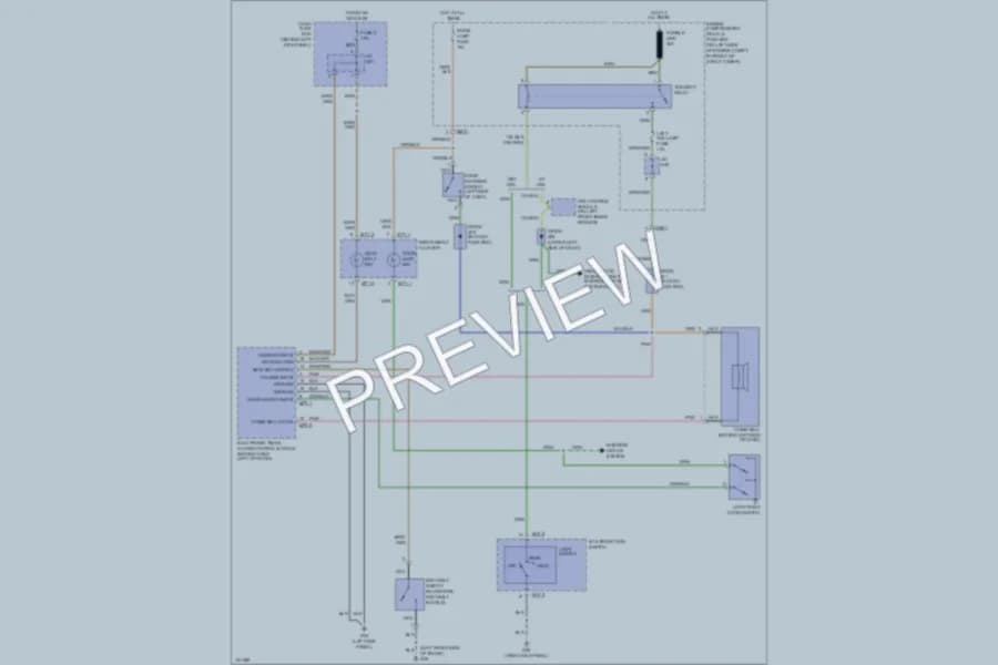 2002 Hyundai Accent Warning Systems wiring diagram preview