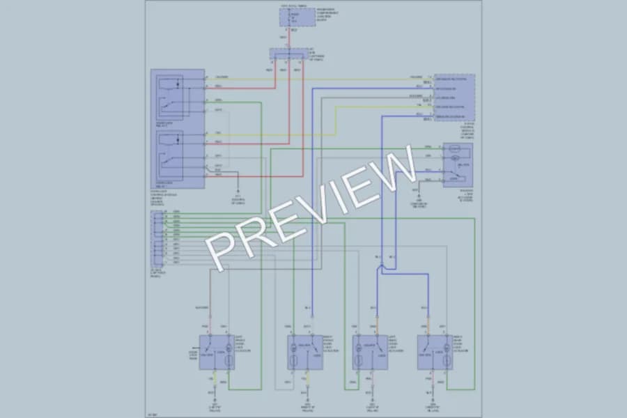 2002 Hyundai Elantra Power Door Locks wiring diagram preview