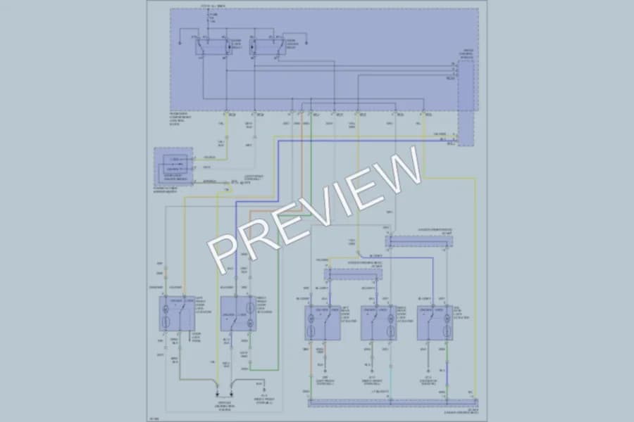 2002 Hyundai SantaFe Power Door Locks wiring diagram preview