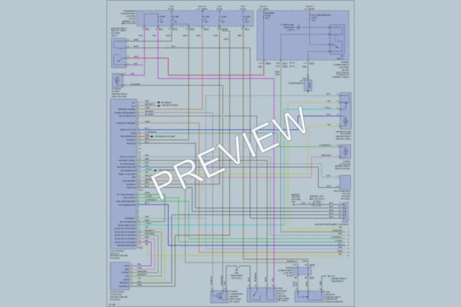 2002 Hyundai Sonata Air Conditioning wiring diagram preview