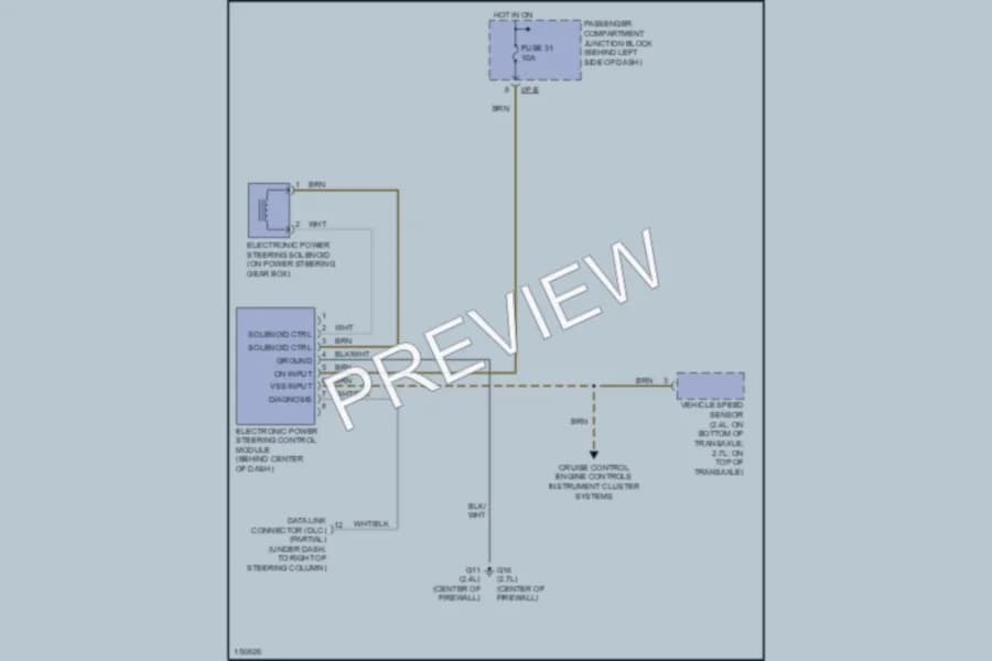 2002 Hyundai Sonata Electronic Power Steering wiring diagram preview