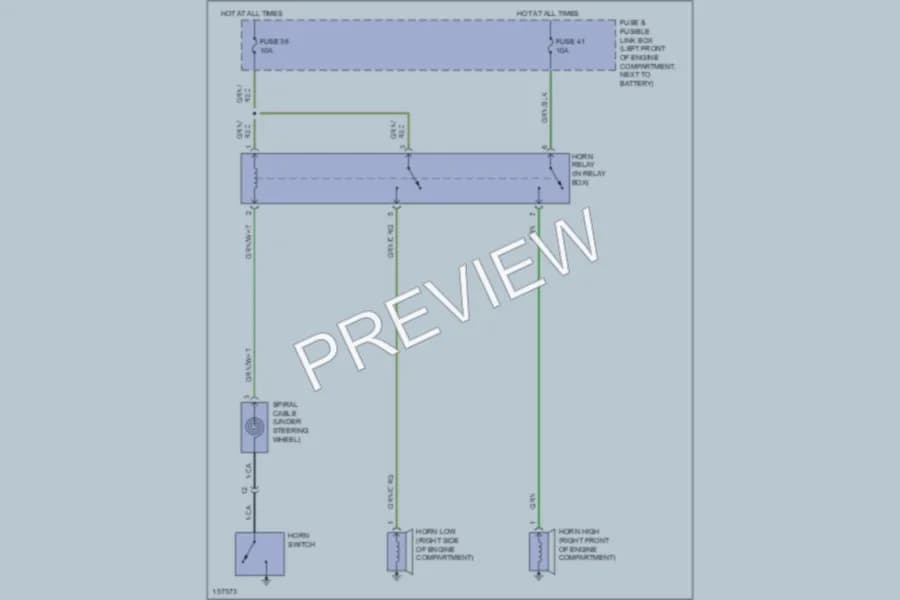 2002 Infiniti G20 Horn wiring diagram preview