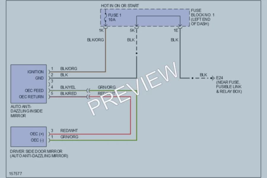 2002 Infiniti Q45 Power Mirrors wiring diagram preview