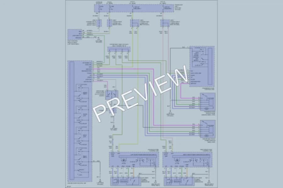 2002 Infiniti Q45 Power Windows wiring diagram preview