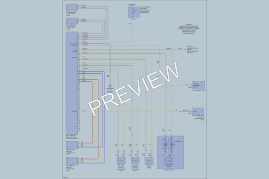 2002 Jaguar VandenPlas Supplemental Restraints wiring diagram preview
