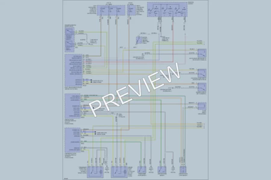 2002 Jaguar XJSuper Power Door Locks wiring diagram preview