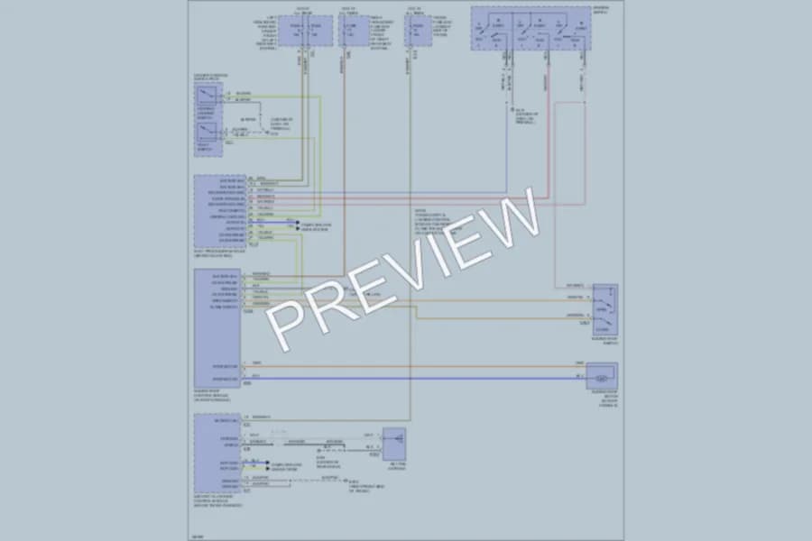 2002 Jaguar XJSuper Power Top Sunroof wiring diagram preview