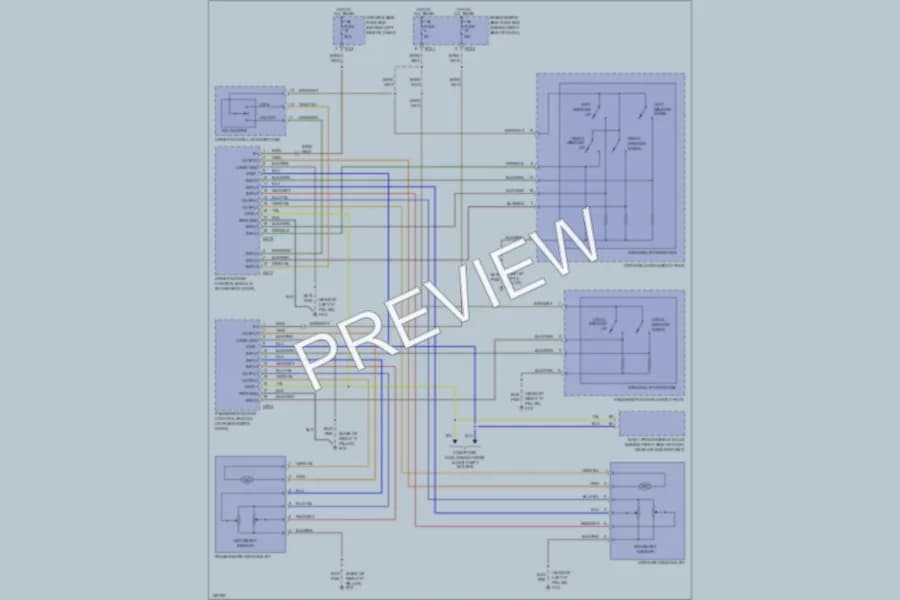 2002 Jaguar XK8 Power Windows wiring diagram preview