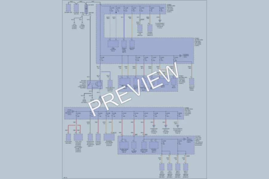2002 Jaguar XType Power Distribution wiring diagram preview
