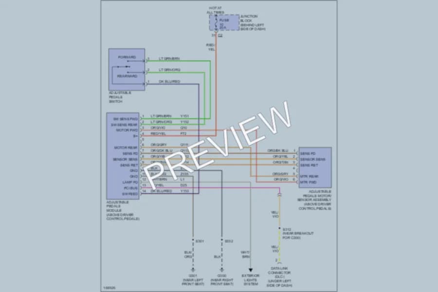 2002 Jeep GrandCherokee Power Seats wiring diagram preview