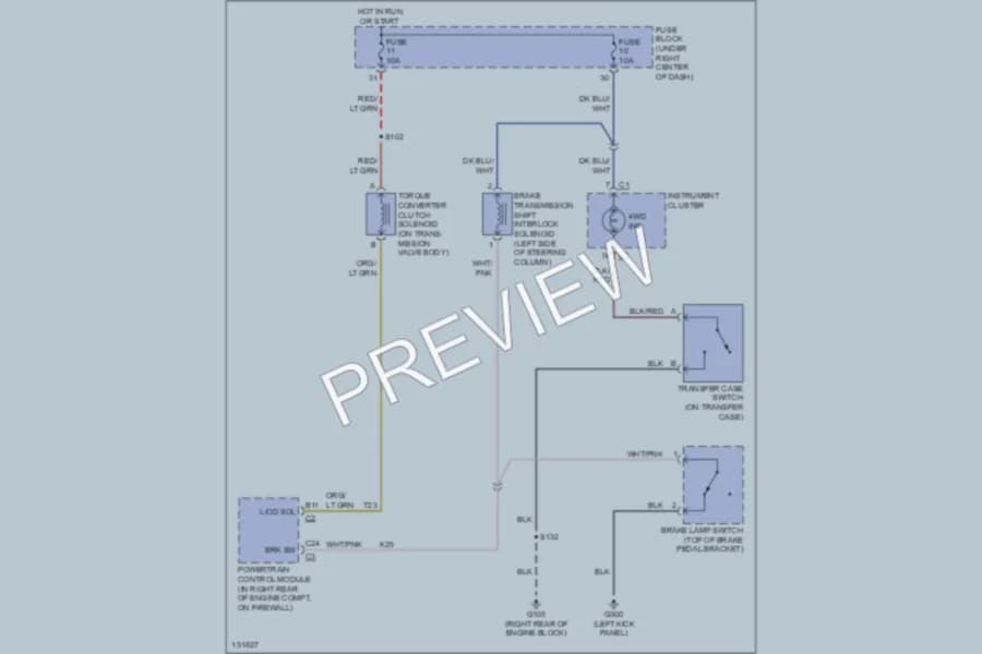 2002 Jeep Wrangler Transmission wiring diagram preview