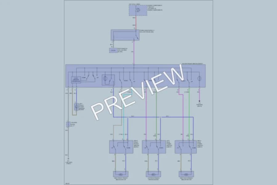 2002 Kia Optima Power Windows wiring diagram preview
