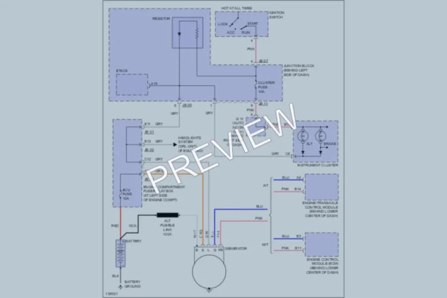 2002 Kia Optima Starting Charging wiring diagram preview