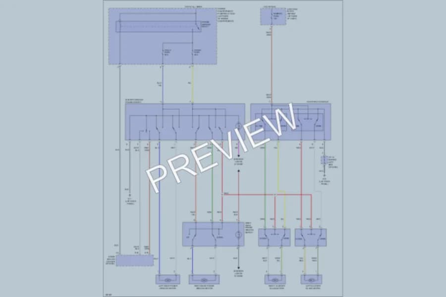 2002 Kia Sedona Power Windows wiring diagram preview