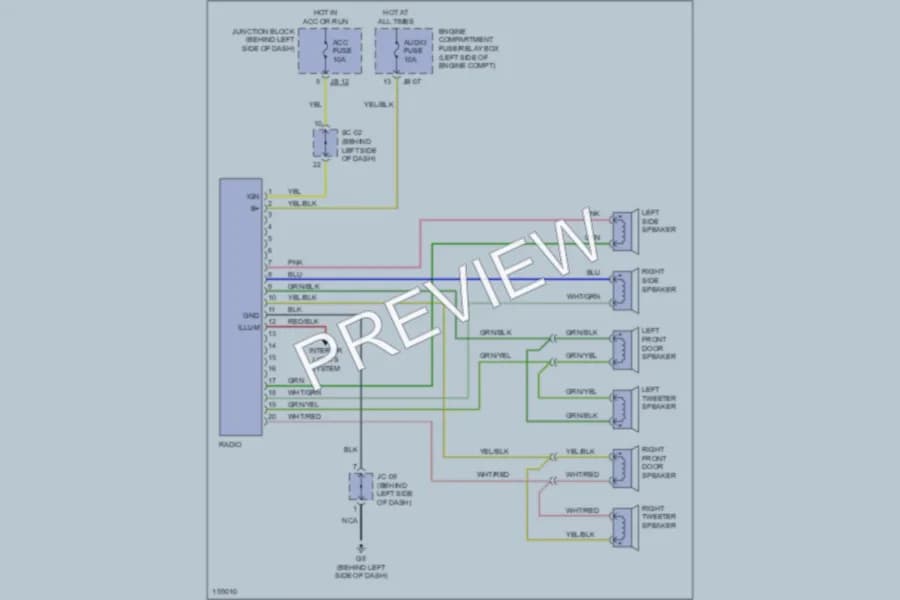 2002 Kia Sedona Radio wiring diagram preview
