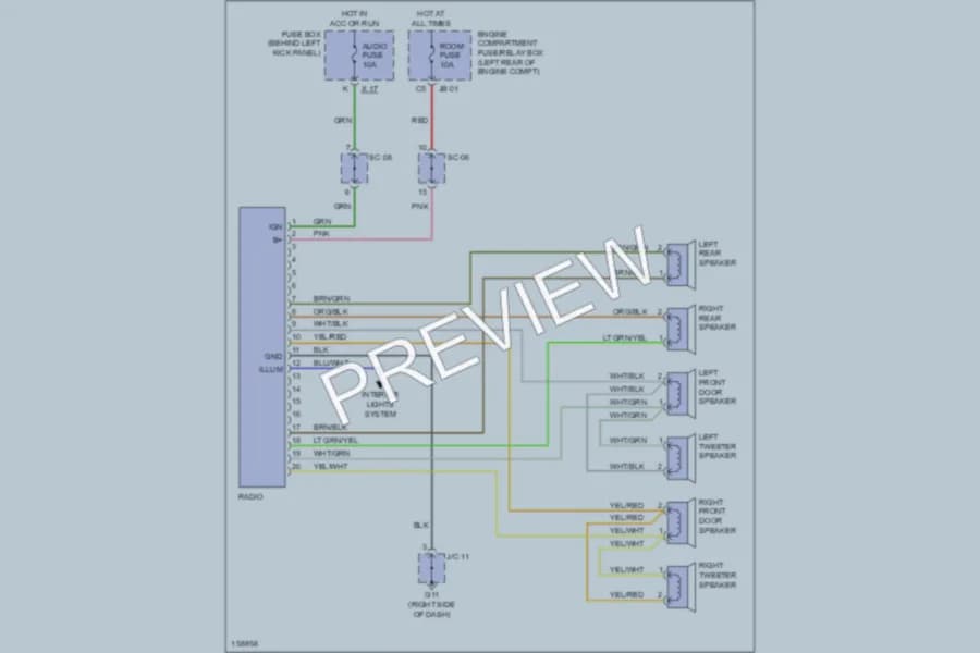 2002 Kia Spectra Radio wiring diagram preview