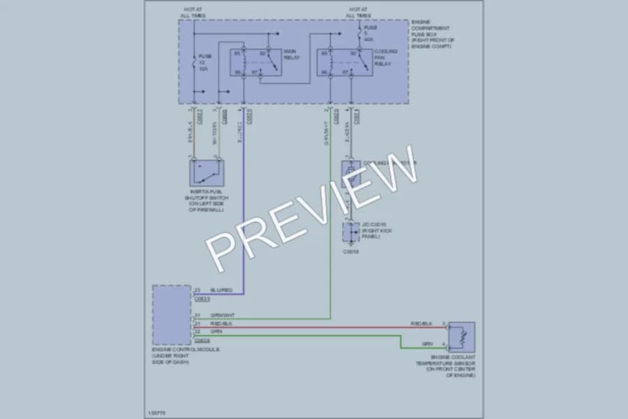 2002 LandRover Discovery Cooling Fan wiring diagram preview