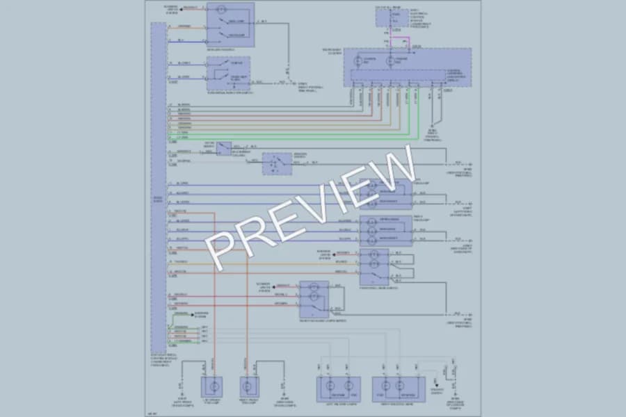 2002 LandRover RangeRover Headlights wiring diagram preview
