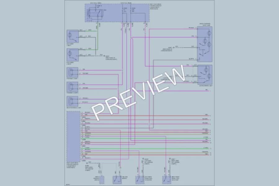2002 LandRover RangeRover Interior Lights wiring diagram preview