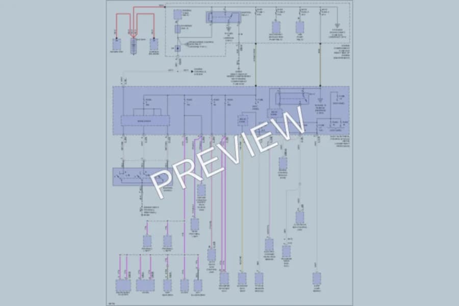 2002 LandRover RangeRover Power Distribution wiring diagram preview