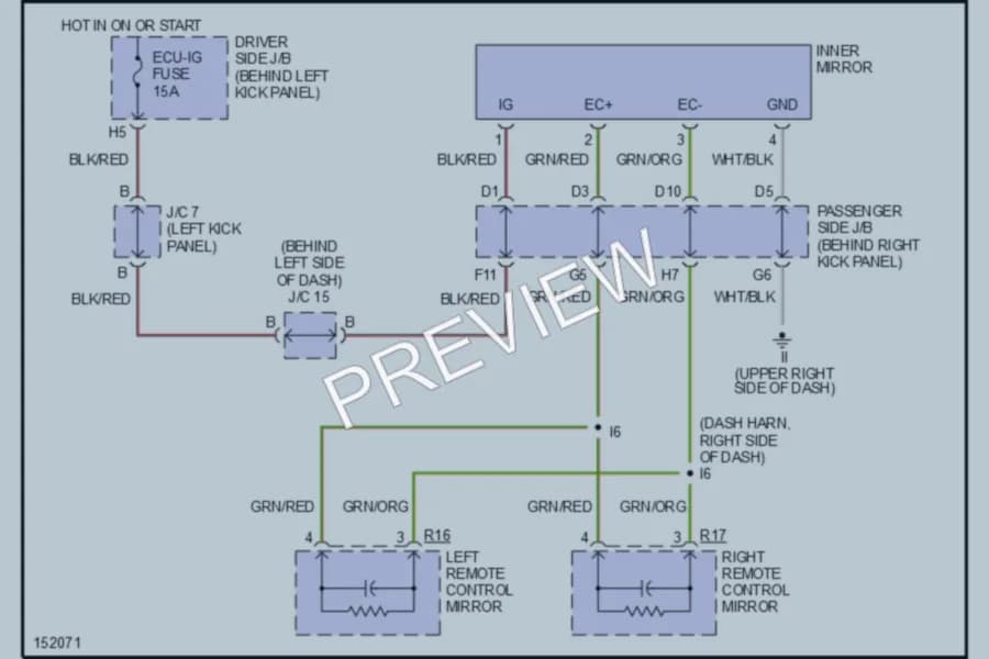 2002 Lexus GS300 Power Mirrors wiring diagram preview
