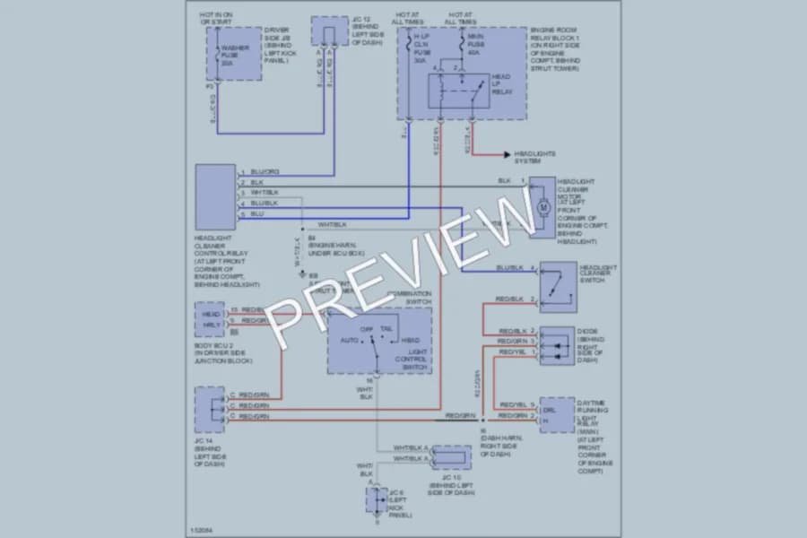 2002 Lexus GS300 Wiper Washer wiring diagram preview