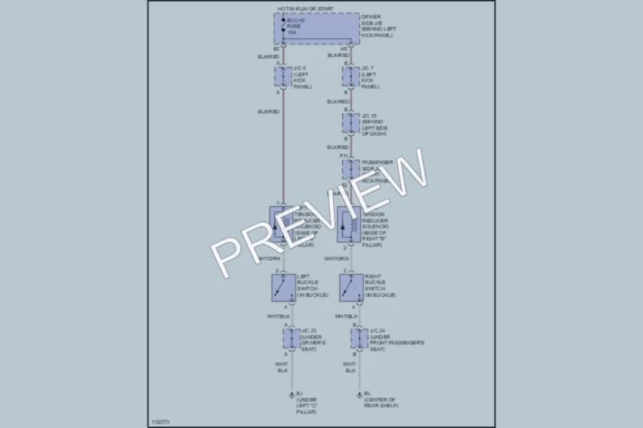 2002 Lexus GS430 Passive Restraints wiring diagram preview