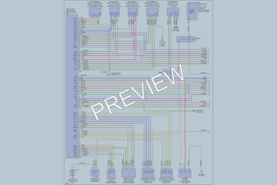 2002 Lexus LS430 Electronic Suspension wiring diagram preview