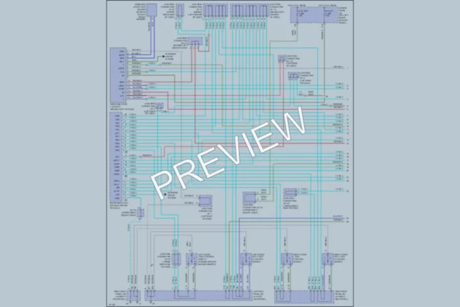 2002 Lexus LX470 Power Door Locks wiring diagram preview