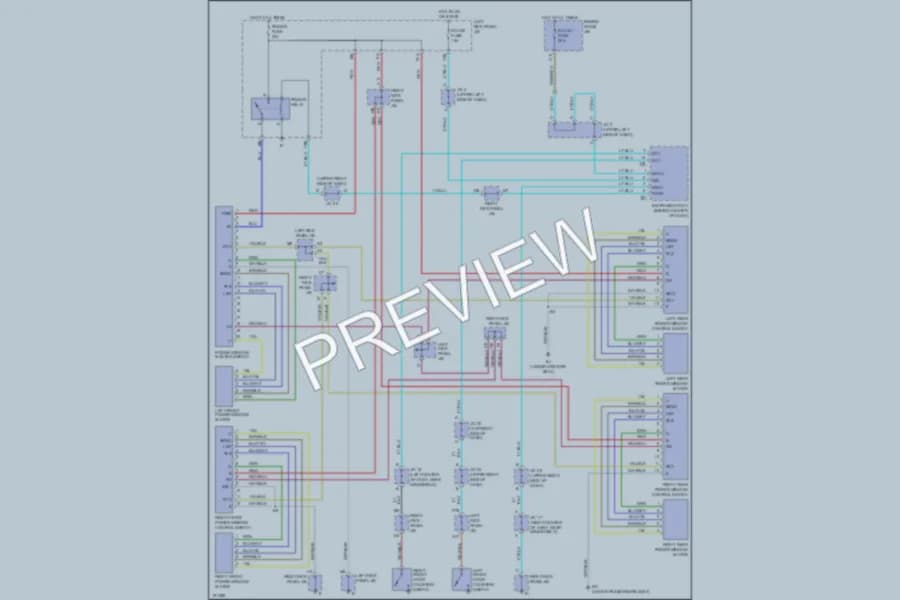 2002 Lexus LX470 Power Windows wiring diagram preview
