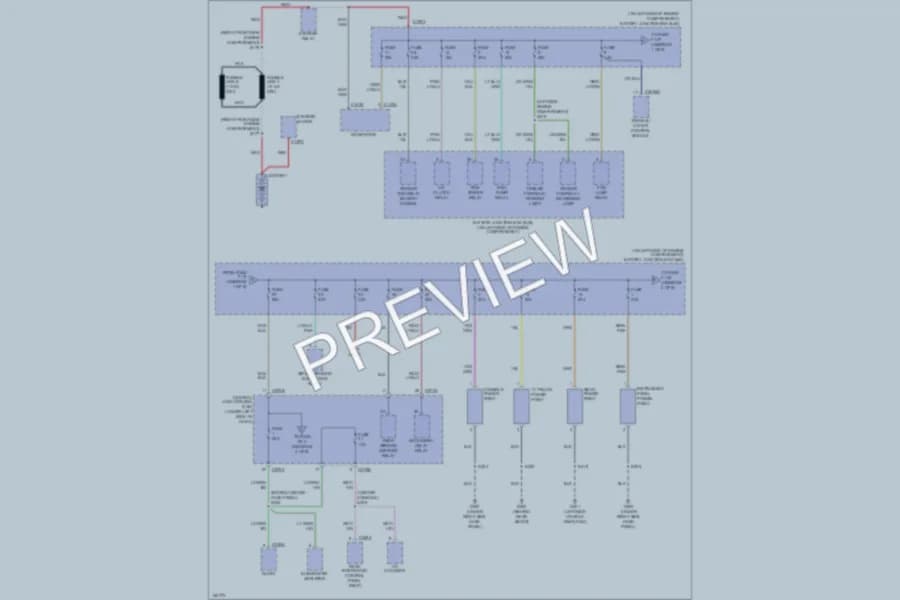 2002 Lincoln Blackwood Power Distribution wiring diagram preview