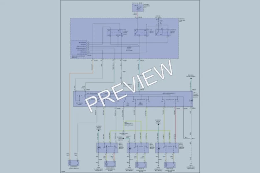 2002 Lincoln Blackwood Power Windows wiring diagram preview