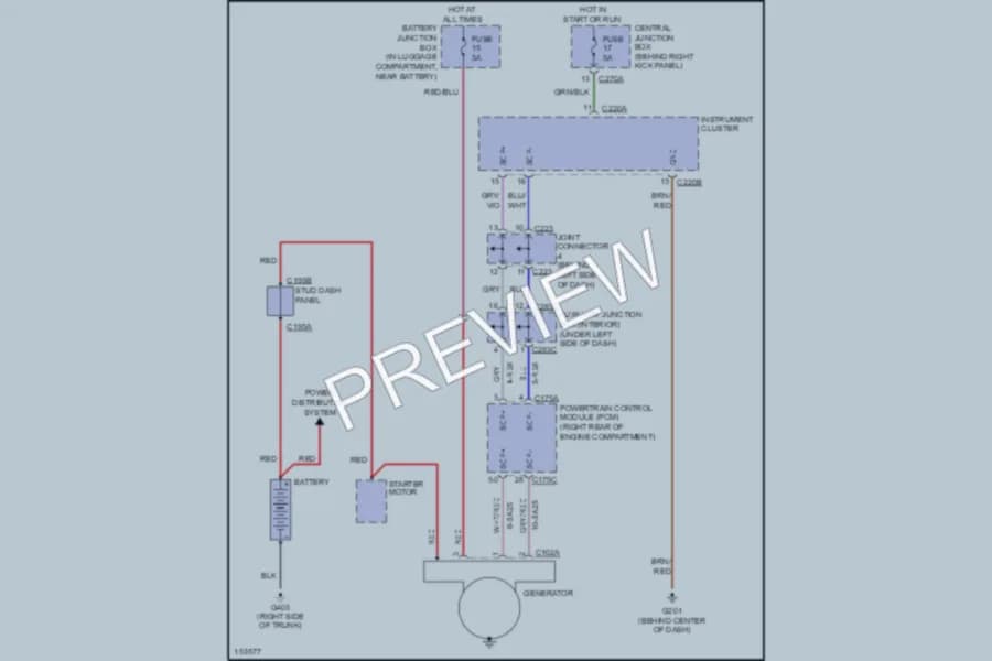 2002 Lincoln LS Starting Charging wiring diagram preview
