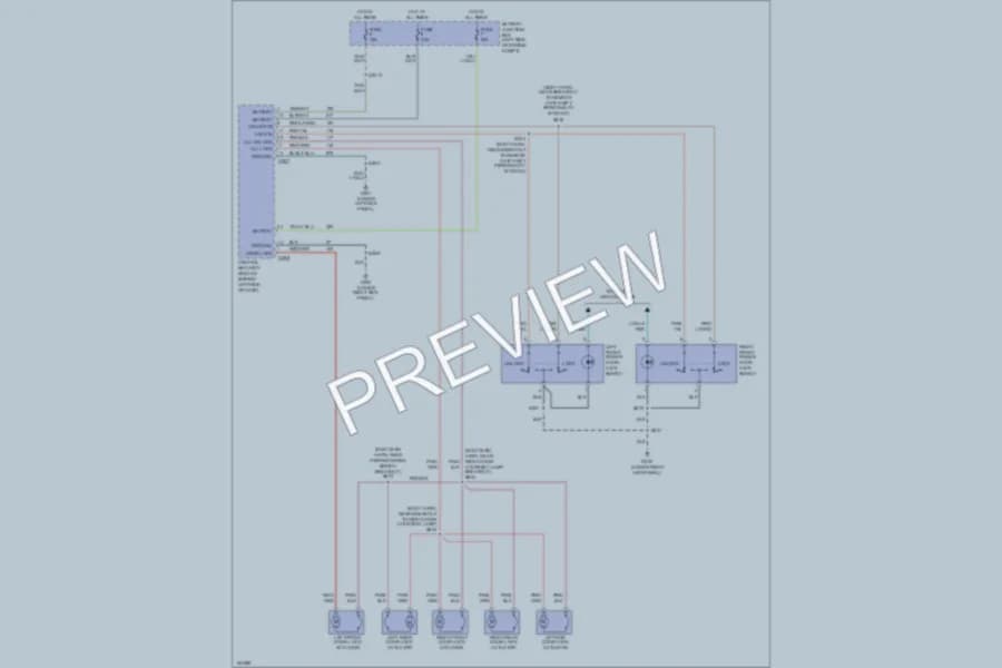 2002 Lincoln Navigator Power Door Locks wiring diagram preview