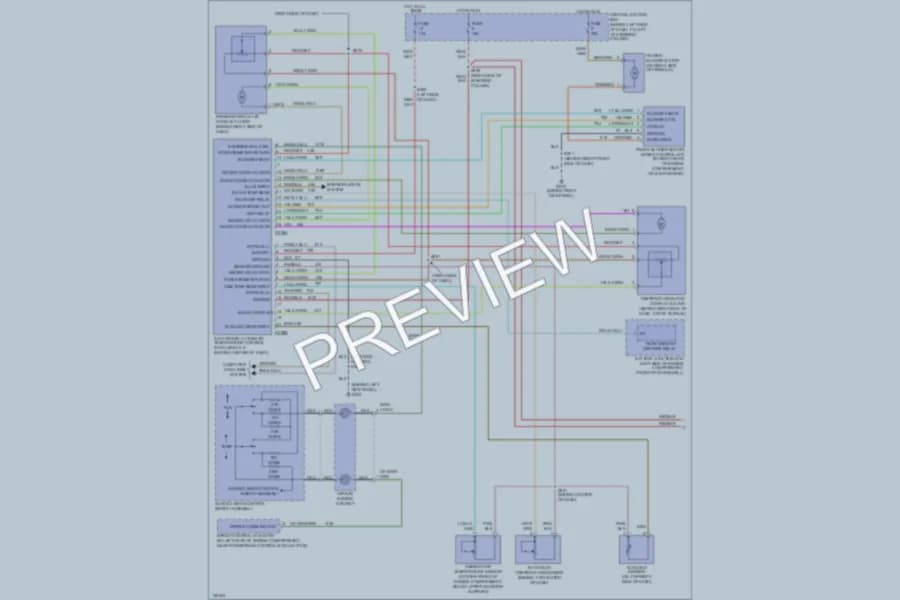 2002 Lincoln TownCar Air Conditioning wiring diagram preview