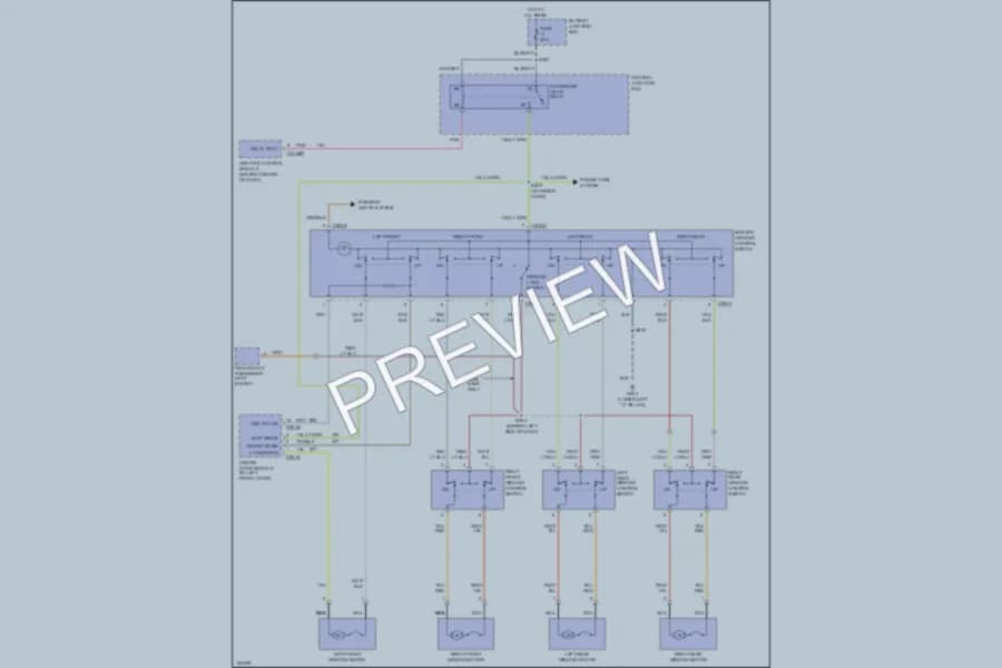 2002 Lincoln TownCar Power Windows wiring diagram preview