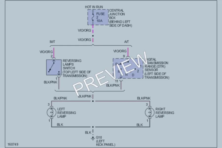 2002 Mazda B2300 Exterior Lights wiring diagram preview