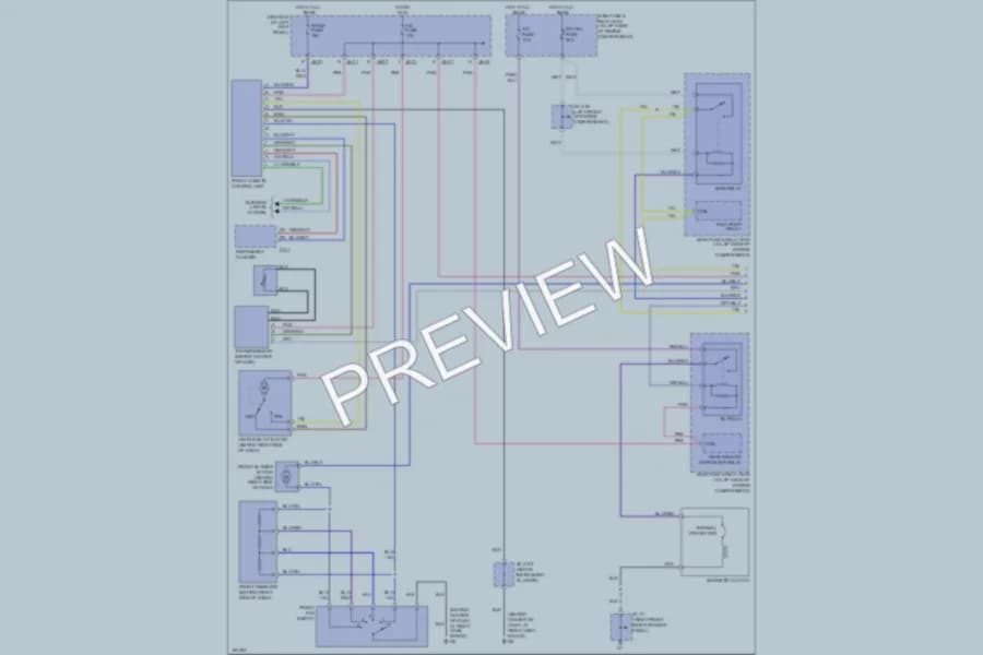 2002 Mazda MPV Air Conditioning wiring diagram preview