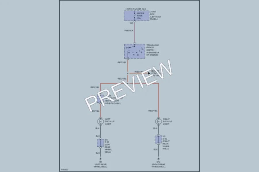 2002 Mazda MPV Exterior Lights wiring diagram preview