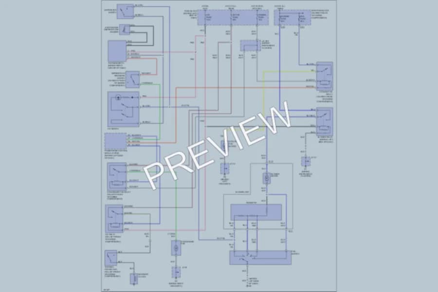2002 Mazda Miata Air Conditioning wiring diagram preview