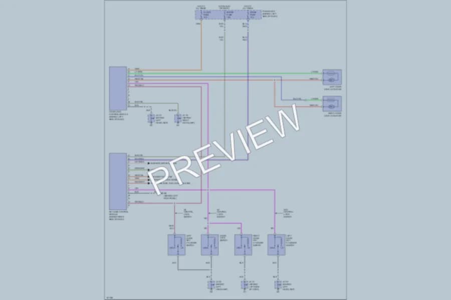 2002 Mazda Miata Power Door Locks wiring diagram preview