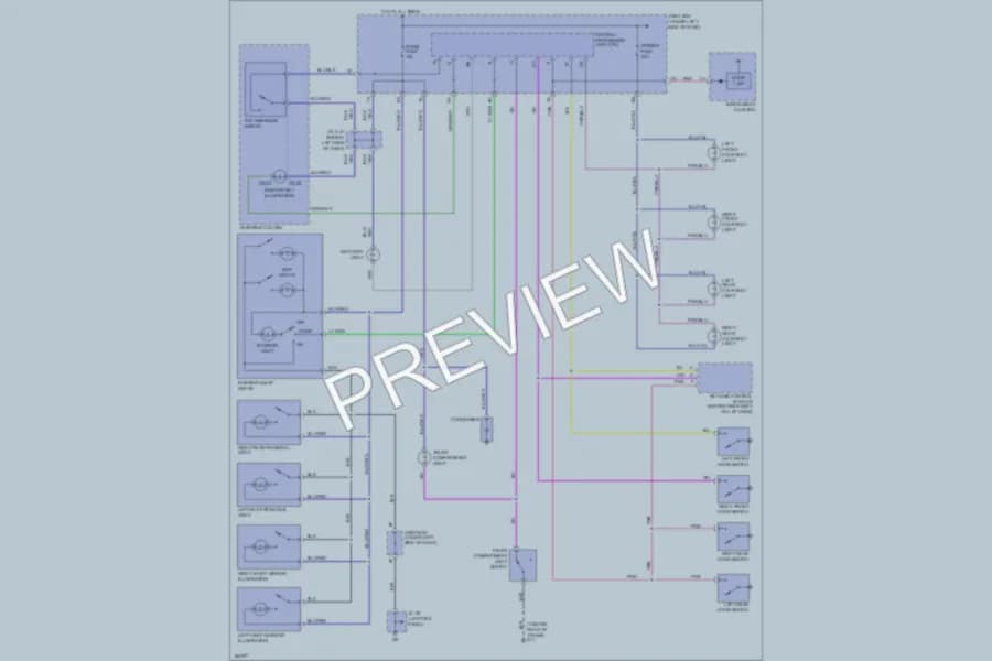 2002 Mazda Millenia Interior Lights wiring diagram preview