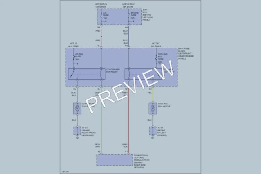 2002 Mazda Protege Cooling Fan wiring diagram preview