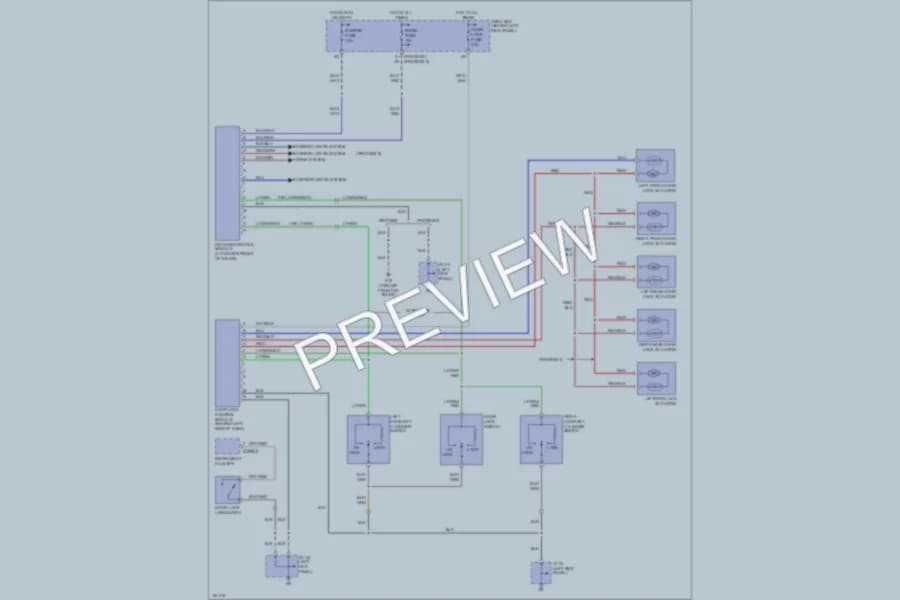 2002 Mazda Protege Power Door Locks wiring diagram preview