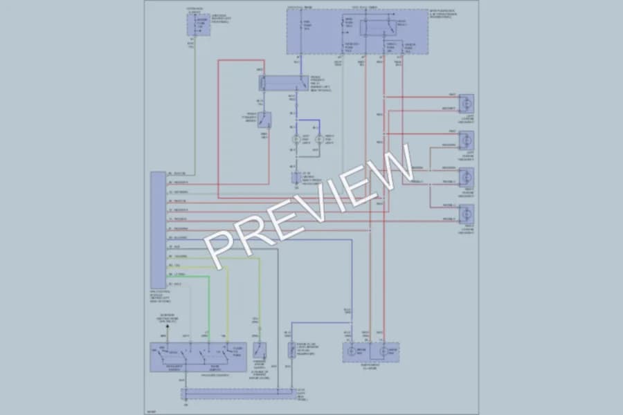 2002 Mazda Protege5 Headlights wiring diagram preview