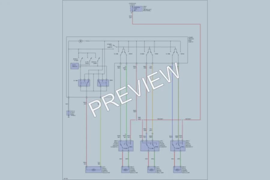 2002 Mazda Protege5 Power Windows wiring diagram preview